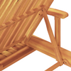 Folding Sun Lounger with Wheels & Cushion Taupe Solid Wood Acacia