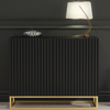 Modern Sideboard I 100cm I Black I Fluted Fronts I Gold Legs I Storage Cabinet