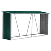 Extra Large Outdoor Wooden Log Store Metal Garden Shed Firewood Stacking Storage