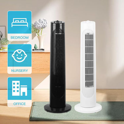 29'' OSCILLATING TOWER FAN 50W AIR COOLING FAN 3 SPEED SLIM PORTABLE FREE STAND