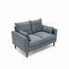 2 Seater faux leather/Linen Fabric Love Seat Sofa Armchair with Footstool Couch