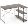 L-shaped Computer Desk Reversible Corner Desk-Grey
