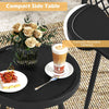 3 Pcs Metal Chair Set Indoor Outdoor Metal Furniture Set Bistro Set