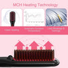 2-in-1 Ionic Hair Straightener Brush - Hot Comb with 16 Settings, Dual Voltage