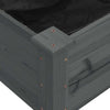 Garden Raised Bed with Liner Grey 120x45x25 cm Solid Wood Fir