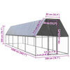 LAPOOH Chicken Cage 2x10x2 m Galvanised Steel,Poultry Cage,Chicken Cage, W1U8