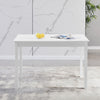 Rectangular Kitchen Dining Table Wooden Table 4-6 Seats Family Party Table White