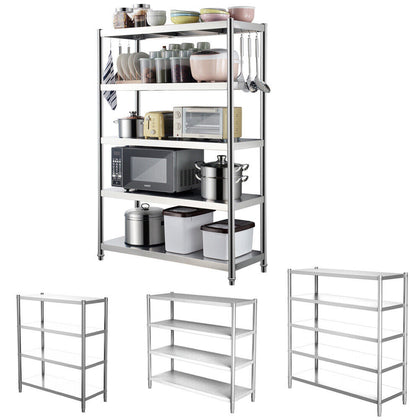 2/4/5 Tier Stainless Storage Rack/Shelving Commercial Shelf Kitchen Unit Stand