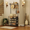 Coat Stand Coat Rack w/Shoe Storage Hall Tree 75 x 32 x 185 cm