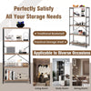 5-Tier Bookshelf Industrial Wood Bookcase Freestanding Display Rack Organizer