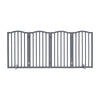 Arch 4 Panels Fold Pet Gate Freestanding Wooden Dog Fence Safety Barrier Divider
