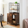 Office Display Cabinet with Bookshelf Large Storage 2 Tier Shelf Industrial