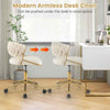 360° Swivel Home Office Desk Chair Upholstered Computer Chair-Beige
