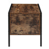 Rustic Square Bedside Table With Drawer Lamp Cupboard Cabinet Unit Furniture NEW