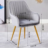 Set of 2 Velvet Dining Chairs Upholstered Seat Home & Restaurant + Pillow Grey