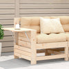 Gecheer Garden Armrest Sofa with Side Table Solid Wood Pine Pallet U2R3