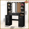 LED Mirror Dressing Table Vanity Set with Storage Cabinet Drawer Shelf Bedroom
