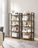 5-Tier Bookshelf, Bookcase, Shelving Unit, for Office, Study, Living Room BROWN
