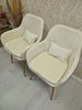 2/4PCS Dining Chairs Velvet Set Padded Seat Metal Leg Kitchen Chair Home Office