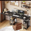 L Shaped Desk with Shelves 120CM Industrial Corner Desk Long Stable Computer