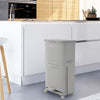 Kitchen Rubbish Waste Bin Recycling Dual Multi Compartment Pedal Dustbins Wheels