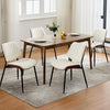 Set of 2 Dining Chairs with Arms Velvet PU Leather Chairs Kitchen