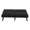 164 CM Convertible Futon Sofa Bed Couch Loveseat W/Backrests Black
