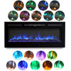 50 inch Insert / Wall Mounted LED Fireplace Electric Inset Fire Media Flames UK