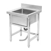 Stainless Steel Utility Sink 1/2 Deep Bowl Wash Catering Commercial Kitchen Sink