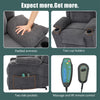Electric Recliner Armchair with Massage &Heat Extended Footrest Lounge Sofa Grey