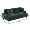 Dark Green Velvet 4 Seater Sofa - Payton SOF200