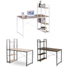 Computer Table Home Office Student Working Study Writing Desk with Bookshelf MDF