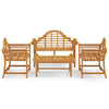 4 Piece Garden Lounge Set Solid Wood Teak