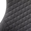 Pair of Grey Faux Leather/PU Chairs Luxury Design Padded Seat Round Back Damask