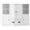 Camerina Highboards 3 pcs High Gloss White Engineered M8Z4