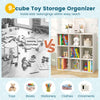 9 Cube Kids Storage Cabinet 4-Tier Bookcase Floor Display Shelf Toy Organizer
