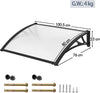 Door Canopy Awning Shelter Front Back Porch Outdoor Shade Patio Roof Rain Cover