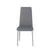 Set of 4/6 Diamond Dining Chairs Metal Legs High Back Seat Dining Room Furniture