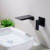 Bathroom Brass Wall Mounted Waterfall Spout Sink Faucet Basin Mixer Taps UK