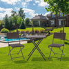 Rattan Effect Folding Table/Chair/Bistro Set Dining Outdoor Garden Balcony Patio