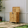 Wooden Outdoor Garden Cabinet Utility Storage Tools Shelf BoxShed Pent Roof Box