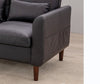 2 Seater faux leather/Linen Fabric Love Seat Sofa Armchair with Footstool Couch