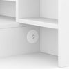 Makeup Vanity with Mirror, Stool, LED Lights, 5 Drawers, Power Outlet, White