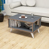 Nero Coffee Table, Anthracite Grey Oak - White