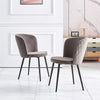 Dining Chairs Set of 2/4 Velvet Kitchen Chairs with Metal Legs