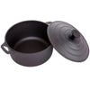 NEW! 4L Cast Iron Non Stick Casserole Dish Pan with Lid