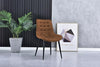 Dining Chairs Velvet Set Padded Seat Metal Leg Kitchen Chair Home Office