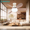 LED Ceiling Fan Light (Wood Grain) With Adapter Fitting - With Remote 40w
