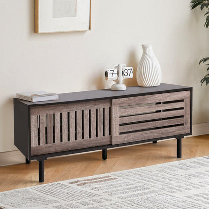 120cm Sliding Door Stand Cabinet Cupboard Media Entertainment Storage Table