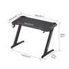 140cm Large Computer Gaming Desk PC Gamer Table Glaring Ambient RGB Light Adjust